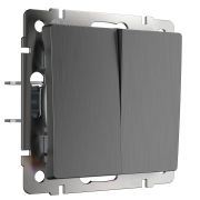 Выключатель СУ 2-кл Веркель (мех.) графит риф. W1120004