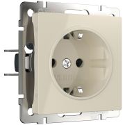 Розетка СУ 1-м Веркель (мех.) с/з слоновая кость W1171003