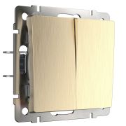 Выключатель СУ 2-кл Веркель шампань риф. W1120010