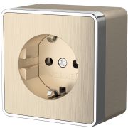 Розетка ОУ 1-м Веркель с/з шампань риф. Gallant W5071010