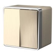 Выключатель ОУПГ 2-кл Веркель шампань риф. Gallant W5020210