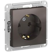 Розетка СУ 1-м Атлас (мех.) с/з 16А мокко (643)