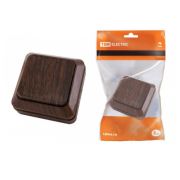 Выключатель ОУ 1-кл ТДМ Ладога бук