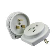 Разъем РШ-ВШ СУ 32А 1ф 250В 2P+PE белый Smartbuy