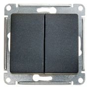 Выключатель СУ 2-кл Глосса (мех.) антрацит