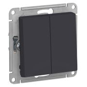 Переключатель СУ 2-кл Атлас (мех.) проходн. карбон (1065)