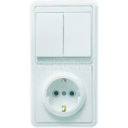 Блок БКВР-032 (выкл. 2кл.+роз. з/к с индик.) ТДМ