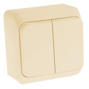 Выключатель ОУ 2-кл Этюд BA10-002K крем