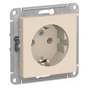 Розетка СУ 1-м Атлас (мех.) с/з 16А крем (243)