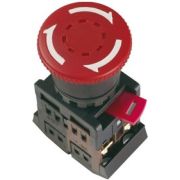 Кнопка ANE-22 «Грибок» d22мм 1з+1р неон/240В с фикс. красная ИЭК