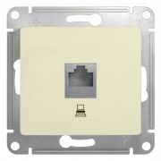 Розетка СУ 1-м Глосса (мех.) RJ45 крем