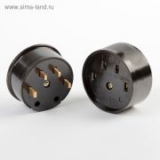 Разъем РШ-ВШ ОУ 32А 3ф 380В 3P+PE черный Smartbuy