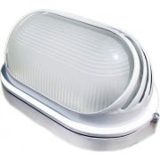 Светильник НПП ЛОН 60W овал белый ресничка E27 IP54 ИЭК 1407