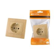 Розетка СУ 1-м с/з 16А ТДМ Таймыр сосна