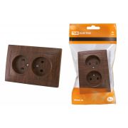 Розетка СУ 2-м ТДМ Таймыр б/з 10А бук