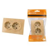 Розетка СУ 2-м с/з 16А ТДМ Таймыр сосна