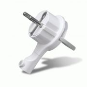 Вилка-невидимка Универсал с/з 16А белая
