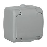 Розетка ОУ 1-м Акватик с/з IP54 РСш12-2-А ИЭК