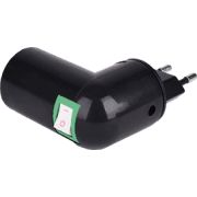 Переходник вилка-патрон E14 с выкл. Ecola черный