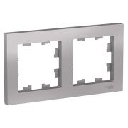 Рамка 2-м Атлас алюминий (302)