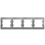 Рамка 4-м Глосса горизонт. алюминий