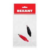 Зажим «Крокодил» REXANT 5А 40мм черный в изоляторе