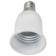 Переходник с цоколя Е14 на Е27 Ecola белый