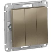 Выключатель СУ 3-кл Атлас (мех.) шампань (531)