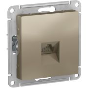 Розетка СУ 1-м Атлас (мех.) RJ-45 шампань (583)