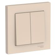 Выключатель СУ 2-кл Атлас крем (252)