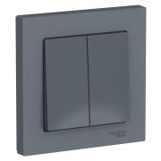 Выключатель СУ 2-кл Атлас грифель (752)