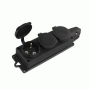 Колодка Универсал Компакт 3гн с/з 16А каучук