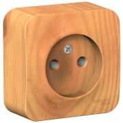Розетка ОУ 1-м Бланка б/з 16А ясень
