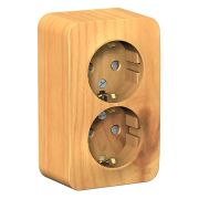 Розетка СУ 2-м Бланка с/з 16А ясень