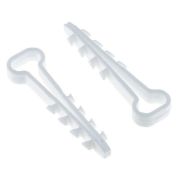 Дюбель-хомут 6х12 плоский белый (уп.100шт) EKF