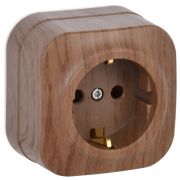 Розетка ОУ 1-м с/з GLORY РС20-3-ХД 16А ИЭК Дуб