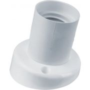 Патрон Е27 настен/наклон пластик белый
