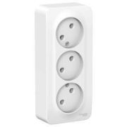 Розетка ОУ 3-м Бланка б/з 16А белый