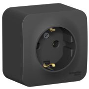 Розетка ОУ 1-м Бланка с/з 16А антрацит