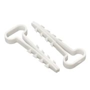 Дюбель-хомут 6х12 плоский белый (уп.50шт) EKF