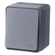 Выключатель ОУ 1-кл Атлас Profi54  IP54 10 АХ антрацит