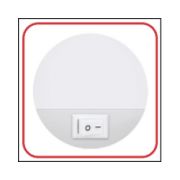 Ночник IN HOME NLE 07-LW белый с выключателем