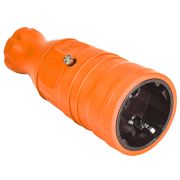 Розетка переносная ОМЕГА РБп14-1-0м IP20 каучук оранжевая ИЭК