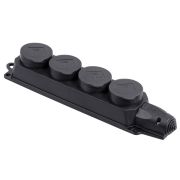 Колодка 4гн РБ34-1-0м IP44 Омега ИЭК каучук черная