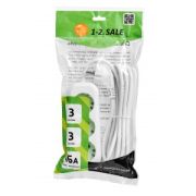 Удлинитель 1-2.SALE 3гн 3м с/з 16А (ПВС 3*1)