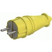 Вилка NE-AD прямая каучук 16А IP44 (4701) желтая