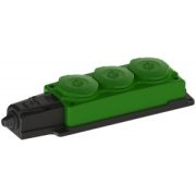 Колодка NE-AD 3гн с/з каучук IP44 (4133) зеленая