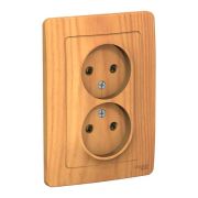 Розетка СУ 2-м Бланка б/з 16А ясень