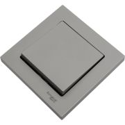 Выключатель СУ 1-кл Атлас сталь (912)