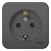 Розетка ОУ 1-м Бланка с/з, с изол. пласт. 16А антрацит